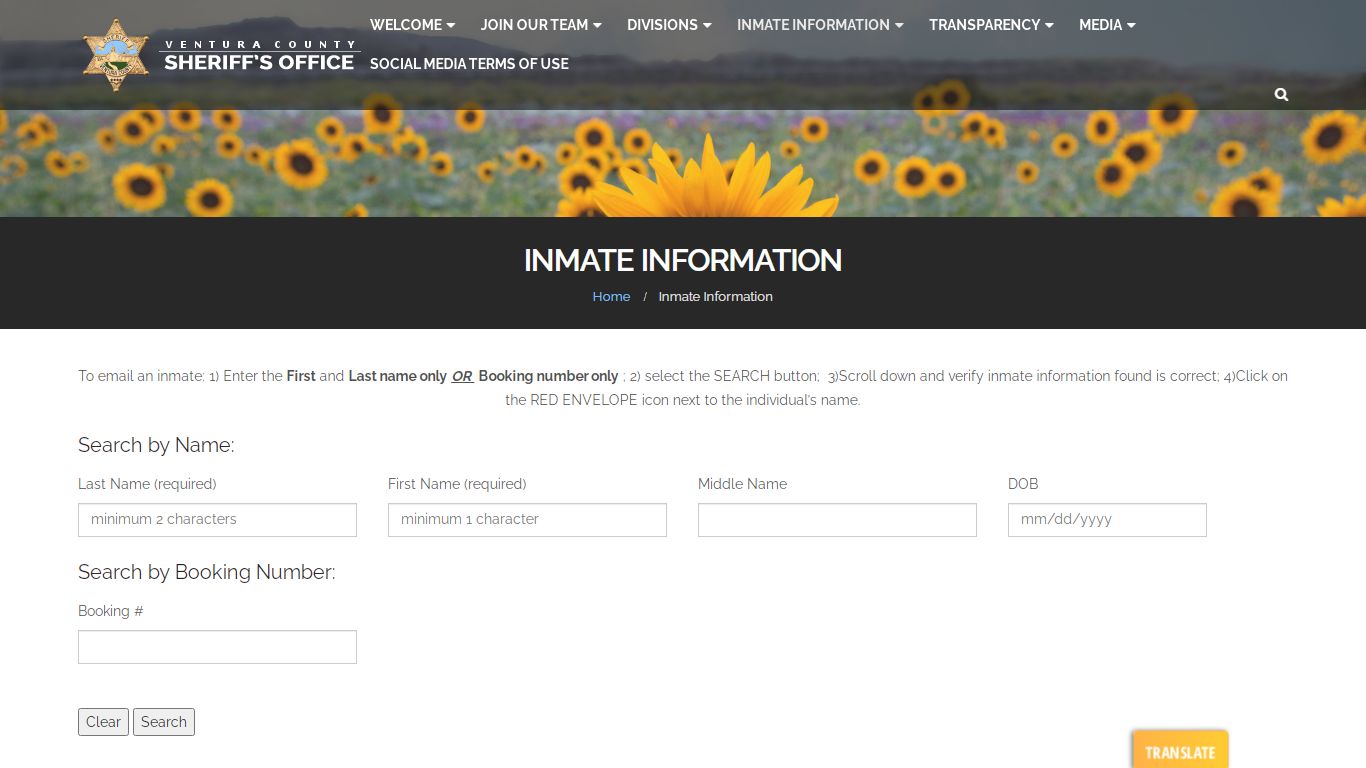 Inmate Information - Ventura County Sheriff's Office